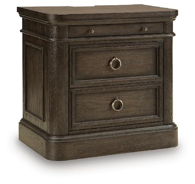 Image of Wickenger - Two Drawer Night Stand - Dark Brown