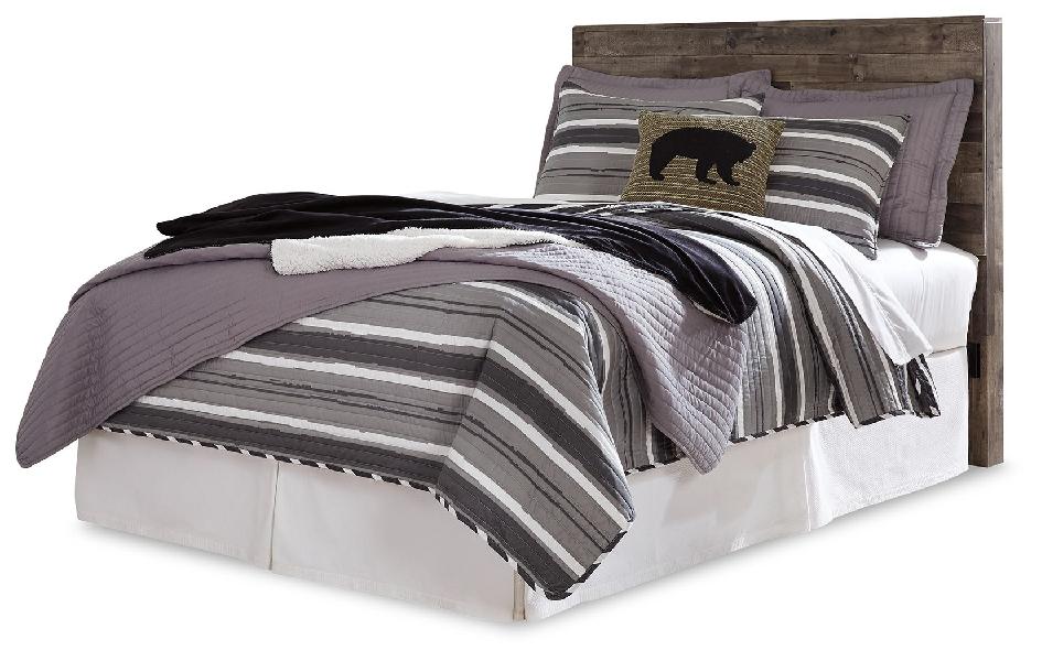 Image of Derekson - Full Panel Headboard - Multi Gray