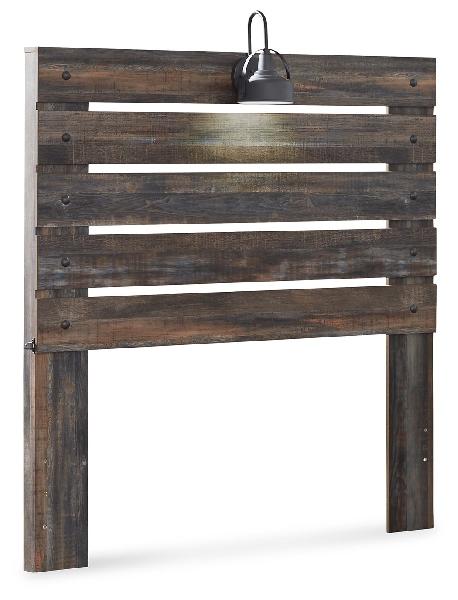 Image of Drystan - Full Panel Headboard - Brown / Beige