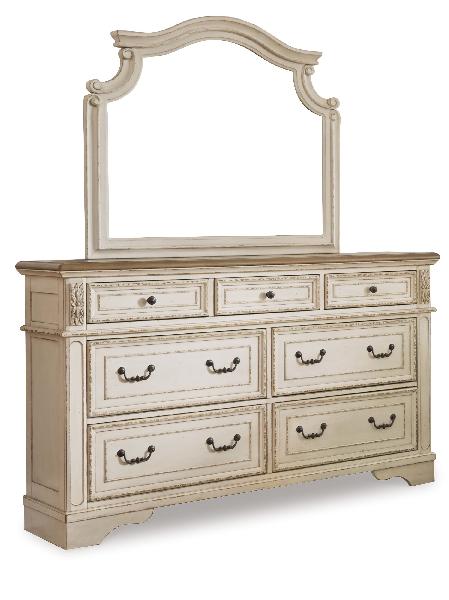 Image of Realyn - Dresser, Mirror - 7-drawer - Two-tone