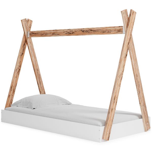 Image of Piperton - Twin Tent Complete Bed in Box - Brown / White