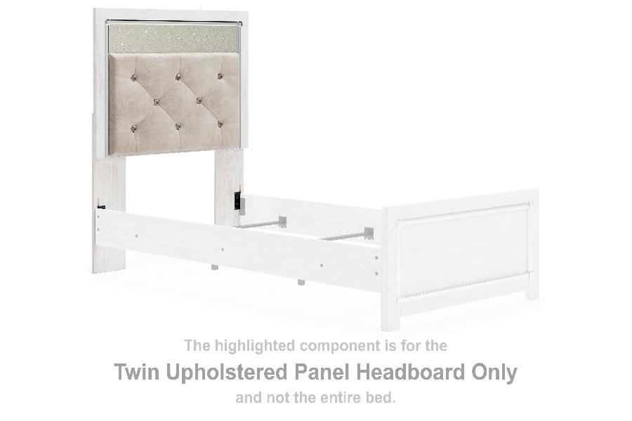 Image of Altyra - Twin UPH Panel Headboard - White