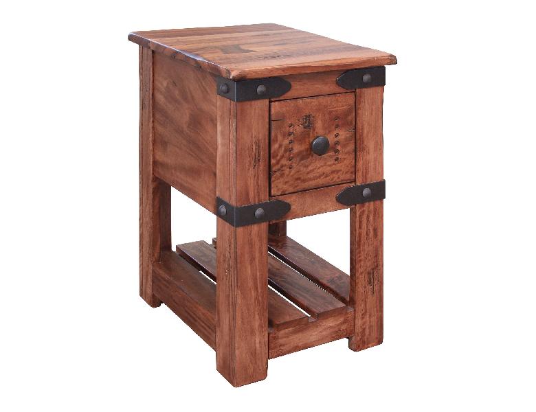 Image of Parota II - Chairside Table - Cinnamon Brown