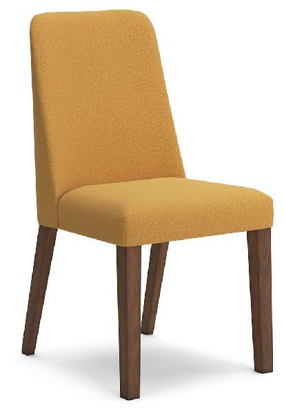 Image of Lyncott - Dining Uph Side Chair (Set of 2) - Mustard / Brown