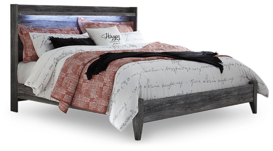 Image of Baystorm - King Panel Bed - Gray