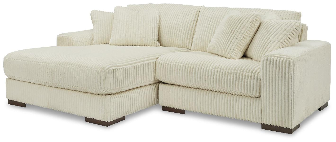 Image of Lindyn - Left Arm Facing Corner Chaise 2 Pc Sectional - Ivory