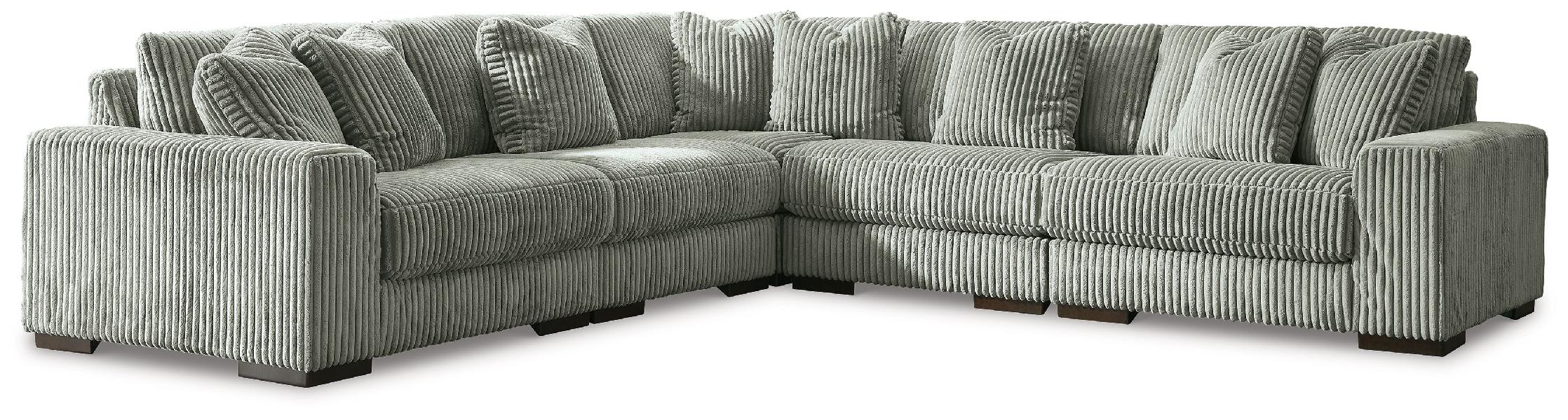 Lindyn - Corner Chairs 5 Pc Sectional - Fog