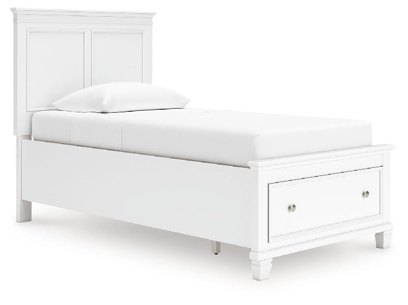Image of Fortman - Twin Panel Storage Bed - White