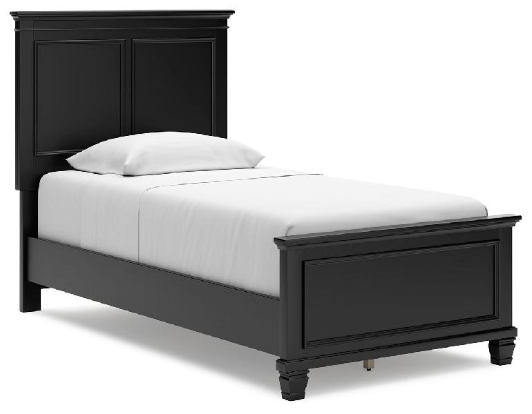 Image of Lanolee - Twin Panel Bed - Black