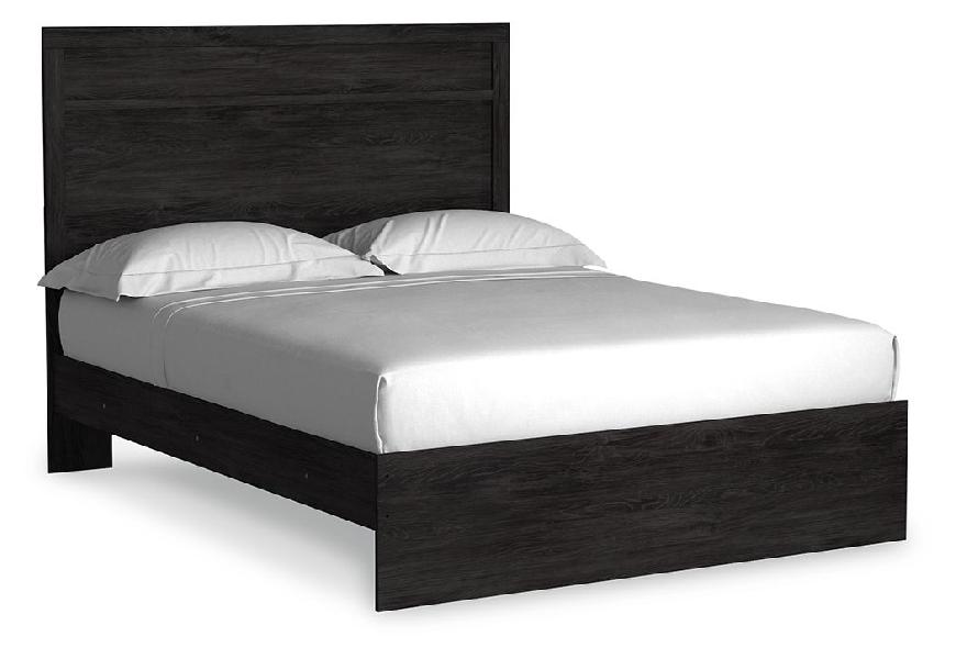 Image of Belachime - Queen Panel Bed - Black