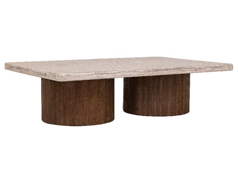 Image of Sahara - Deluxe Cocktail Table - Light Cream / Brown Caramel