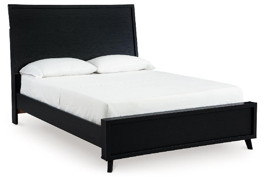 Image of Danziar - Queen Panel Bed - Black