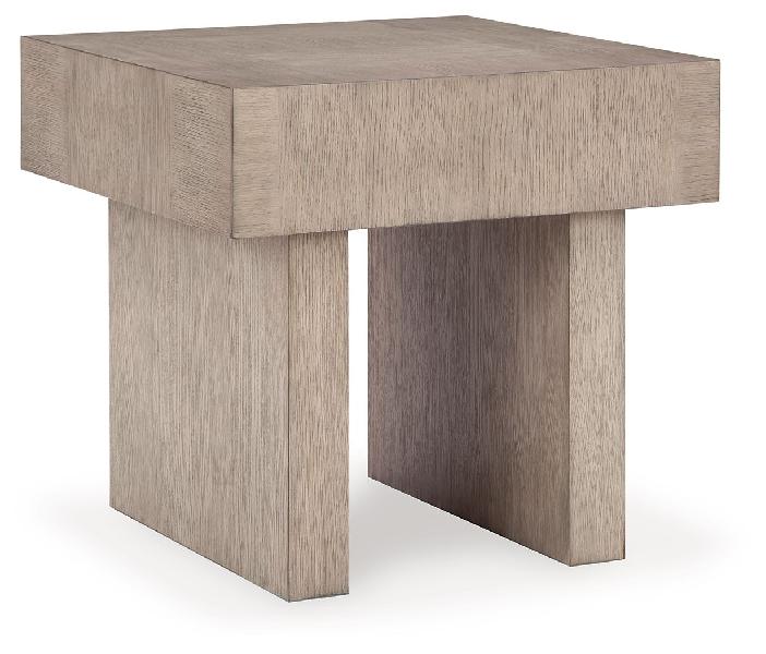 Image of Jorlaina - Square End Table - Light Grayish Brown