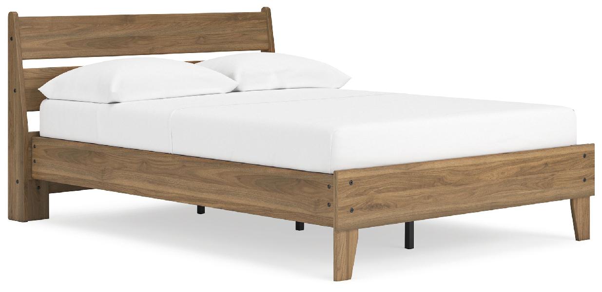 Image of Deanlow - Full Platform Panel Bed - Honey