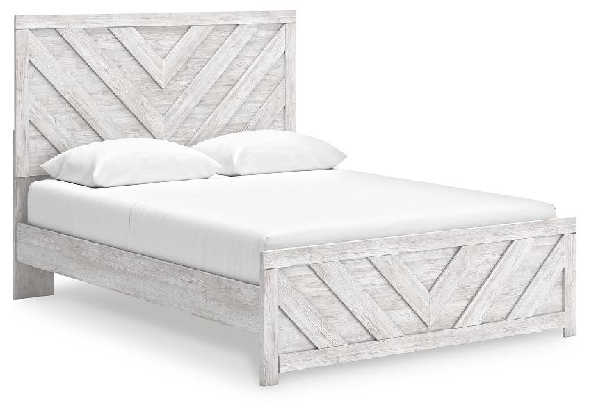 Image of Cayboni - Queen Panel Bed - Whitewash