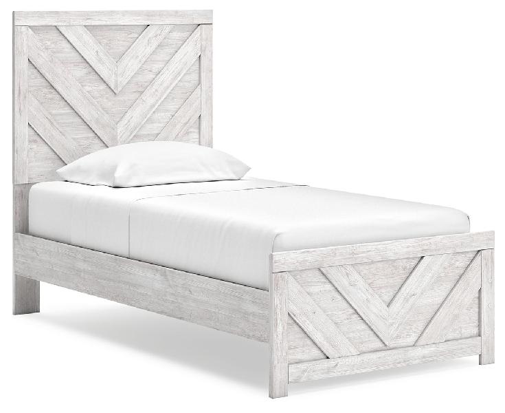 Image of Cayboni - Twin Panel Bed - Whitewash