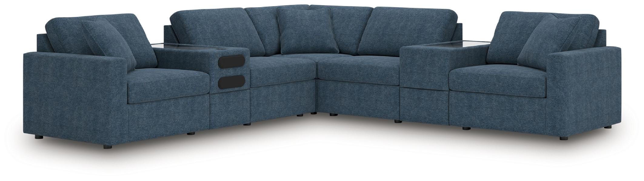 Image of Modmax - 7-Piece Balanced Sectional With Audio And Storage Consoles - Ink