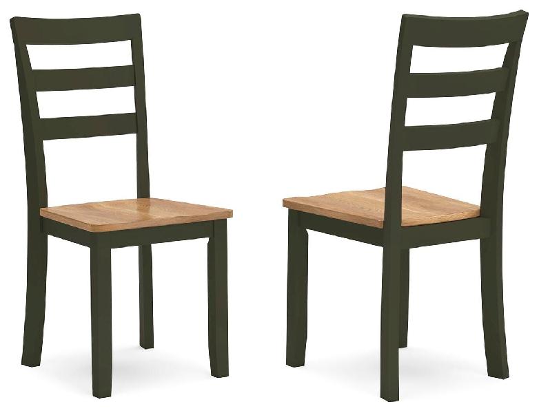Image of Gesthaven - Dining Room Side Chair (Set of 2) - Natural / Green