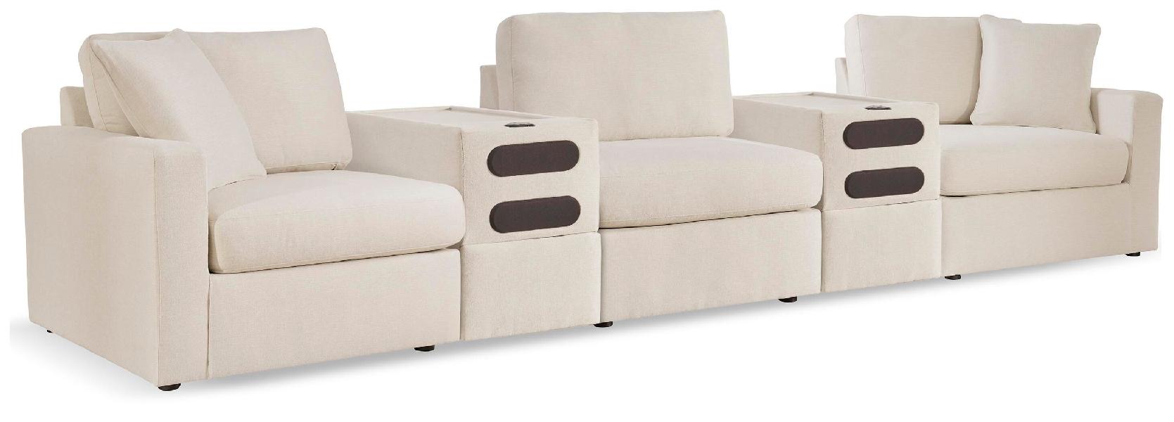 Image of Modmax - 5-Piece Sectional With 2 Audio System Consoles - Oyster