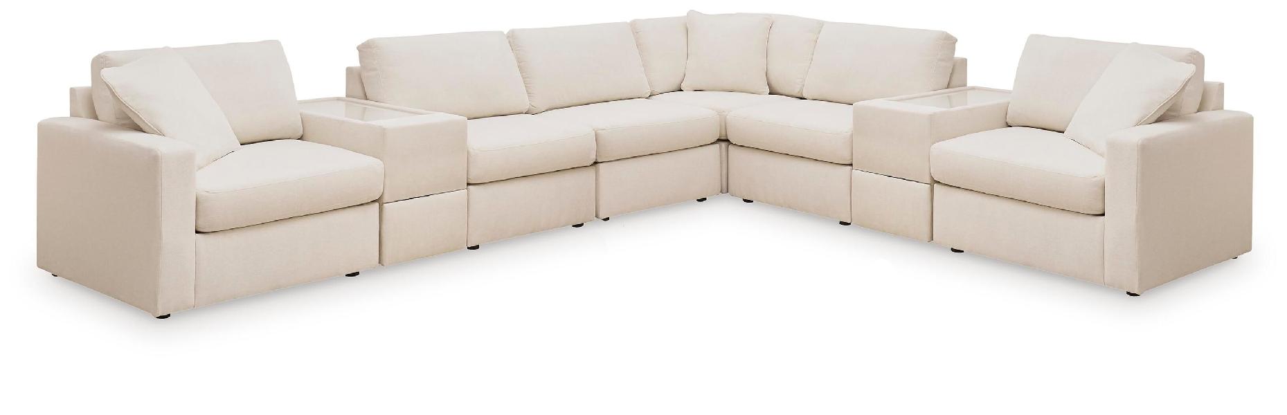 Image of Modmax - 8-Piece Sectional With 2 Storage Consoles - Oyster