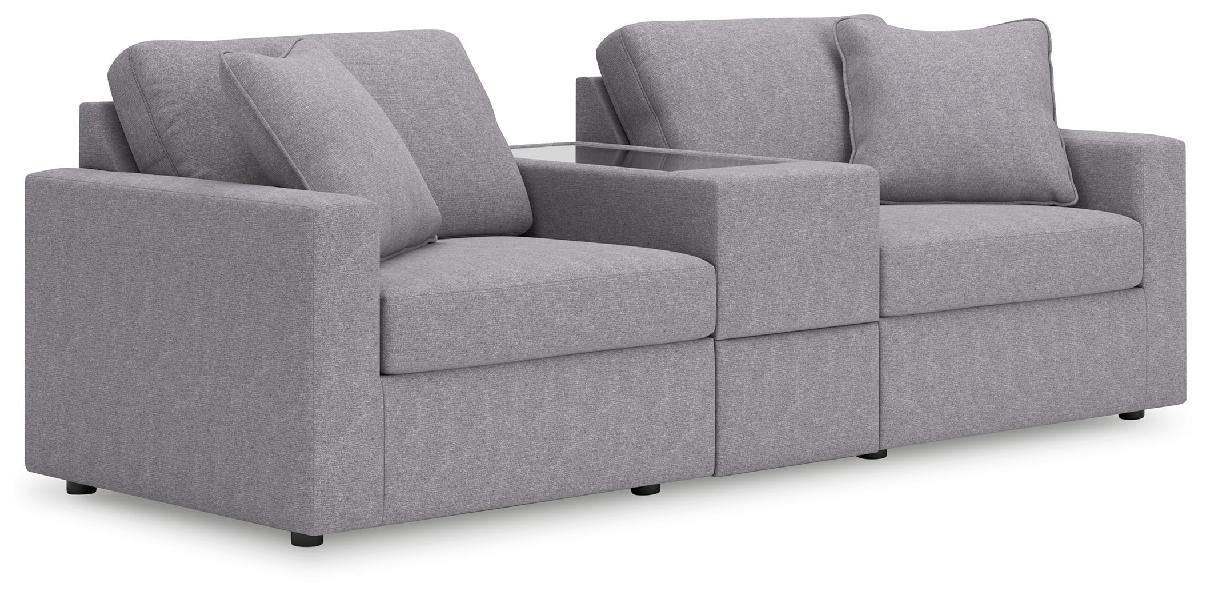 Image of Modmax - 3-Piece Sectional With Storage Console - Granite