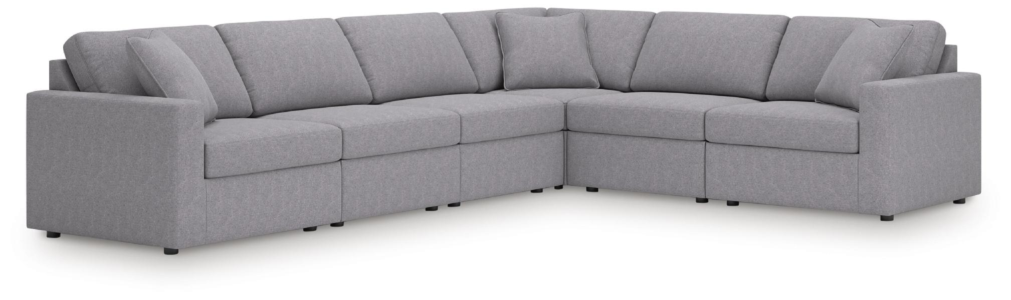 Image of Modmax - 6-Piece Sectional With Laf Corner Chair And Raf Corner Chair - Granite