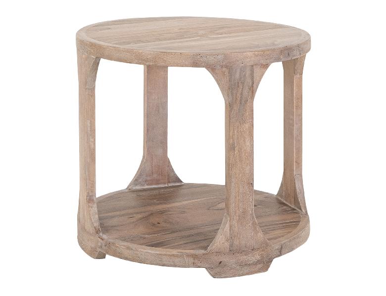 Image of Balam - 1 Shelf End Table - Ivory White