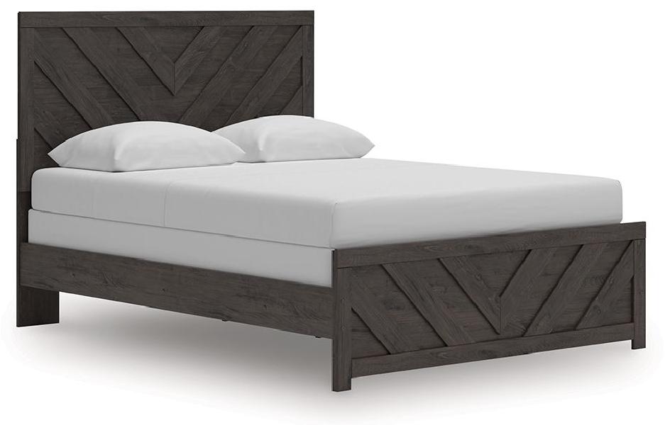 Image of Prendonea - Queen Panel Bed - Charcoal