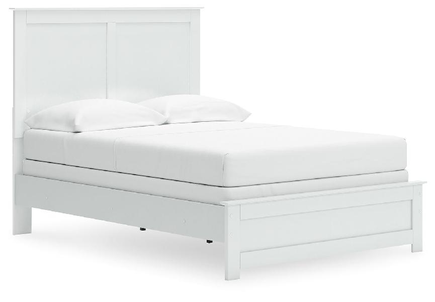 Image of Bostwick Shoals - Full Panel Bed With Framed Footboard - White