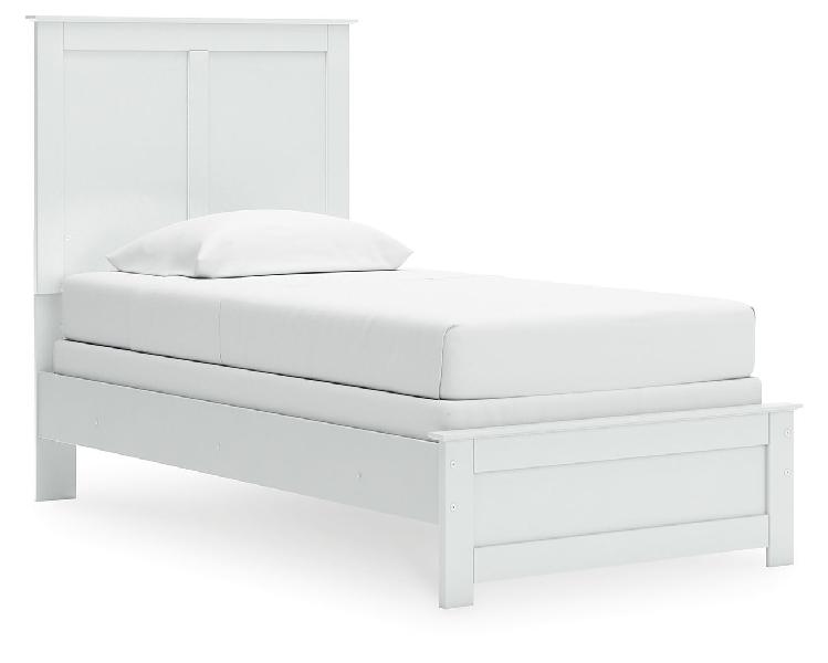 Image of Bostwick Shoals - Twin Panel Bed With Framed Footboard - White