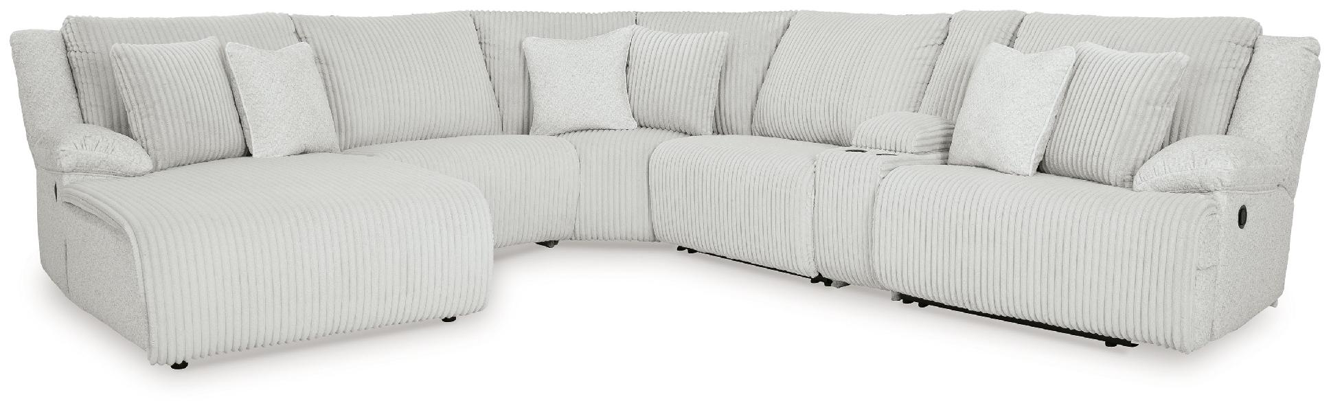 Image of Top Tier - 6-Piece Reclining Sectional With Laf Chaise - Alloy