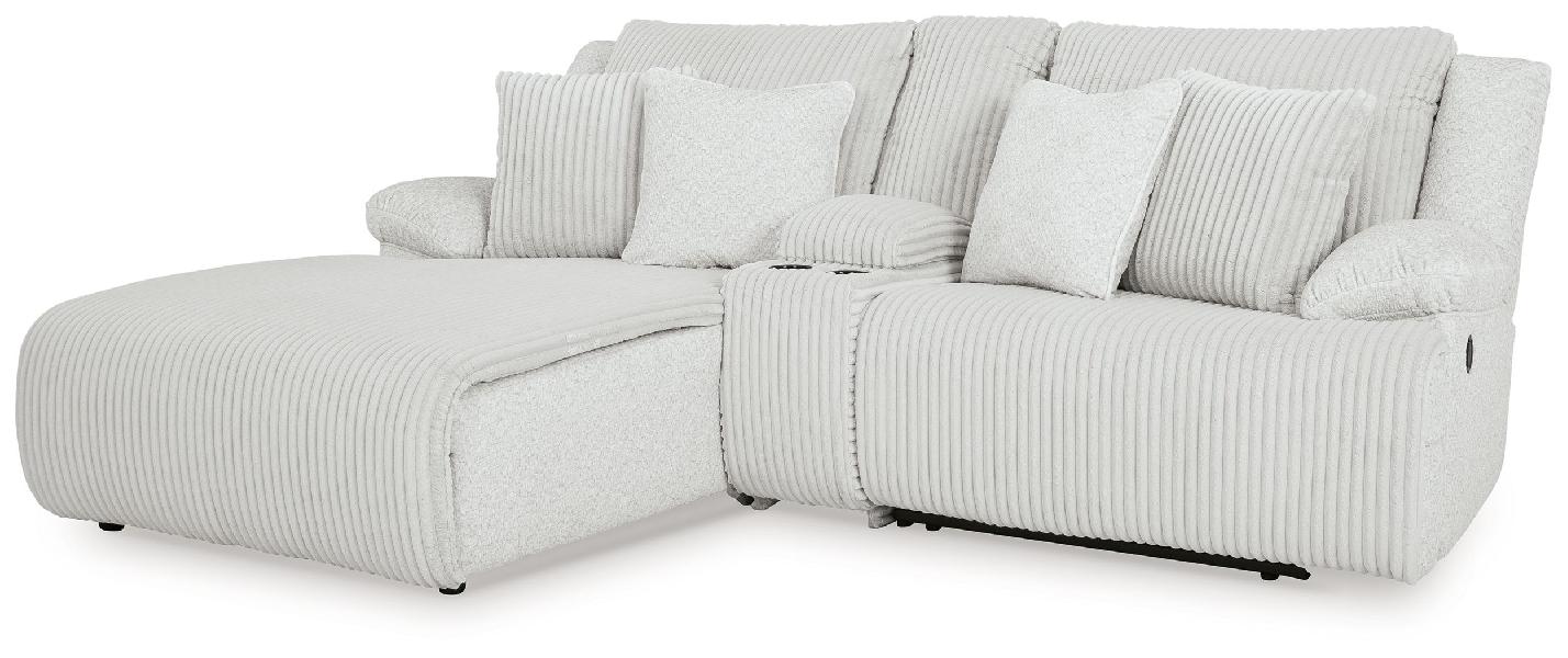 Image of Top Tier - 3-Piece Reclining Sectional Sofa With Laf Chaise - Alloy