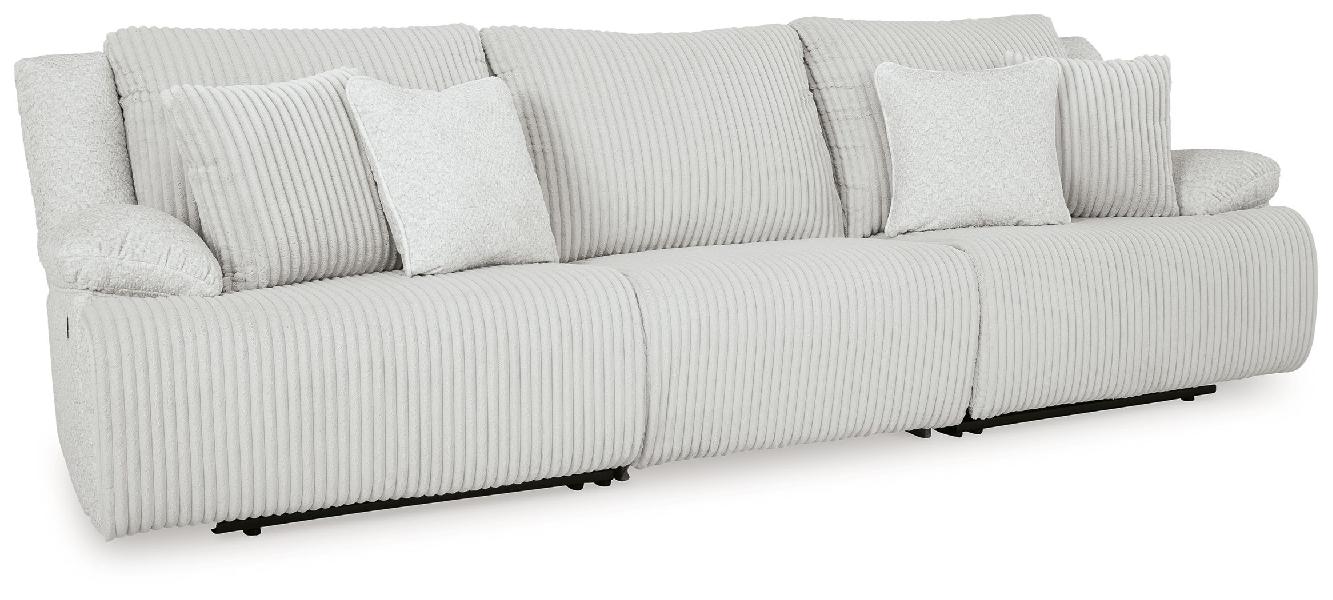 Image of Top Tier - 3-Piece Reclining Sectional Sofa - Alloy