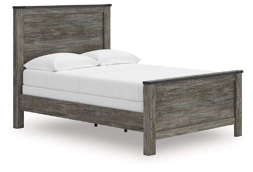 Image of Frandern - Full Panel Bed - Black / Gray