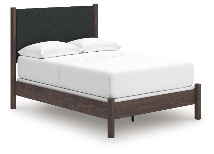 Image of Pamytta - Full Upholstered Panel Bed - Brown