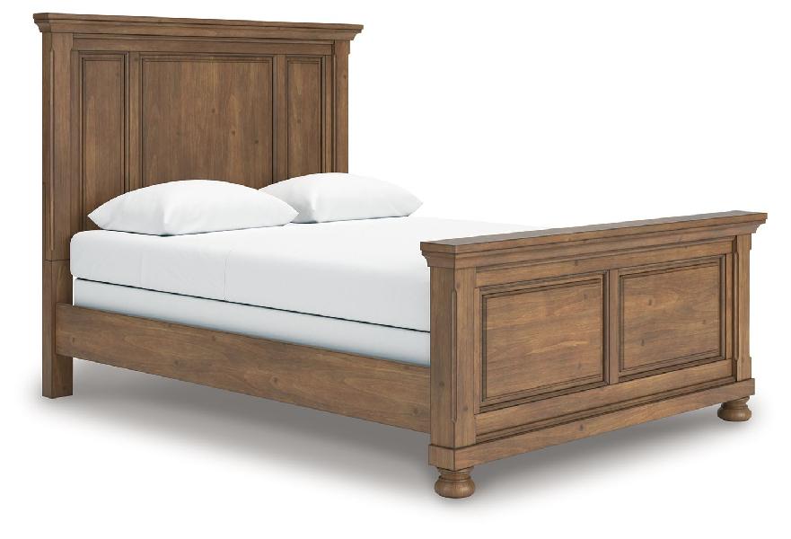 Image of Feddinger - Queen Panel Bed - Medium Brown