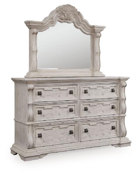 Image of Bruchandi - Dresser And Mirror - Antique White