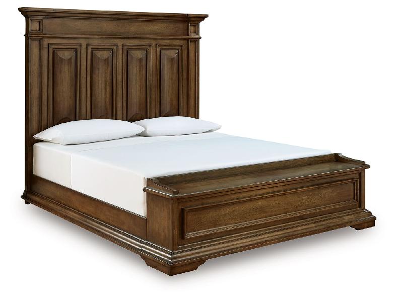 Image of Frantanna - King Panel Storage Bed - Brown