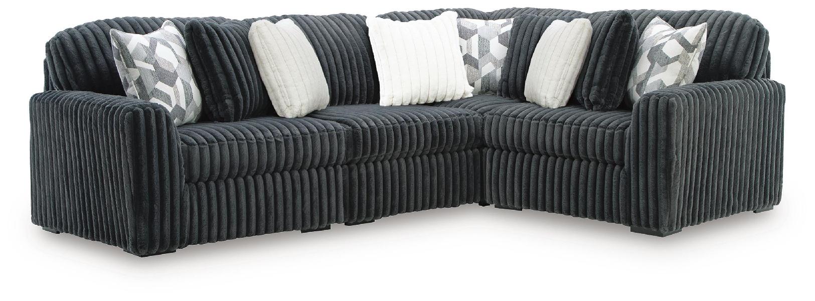 Image of Midnight-Madness - 4-Piece Sectional - Gunmetal