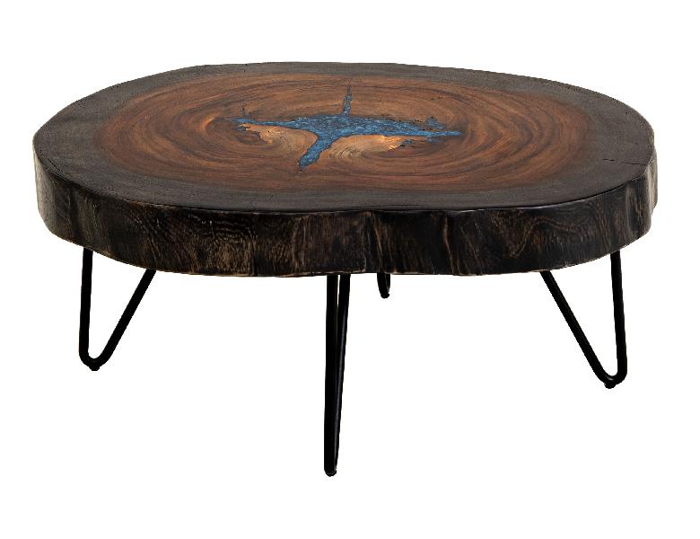 Image of Parota - Wooden Cocktail Table - Dark Brown