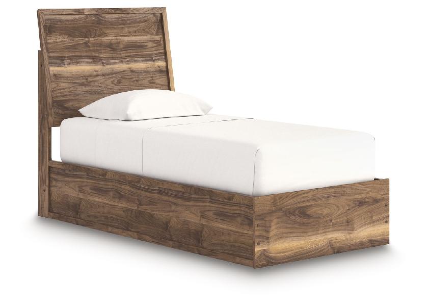Image of Chirason - Twin Panel Bed - Brown