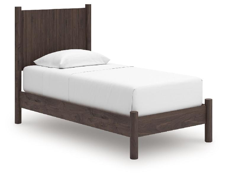 Image of Pamytta - Twin Panel Platform Bed - Brown