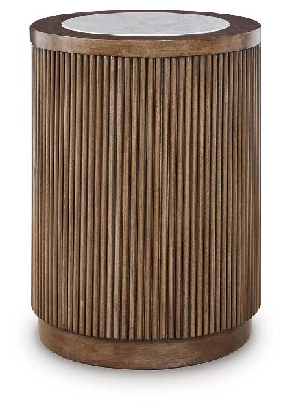 Image of Hadonna - Round End Table - Brown