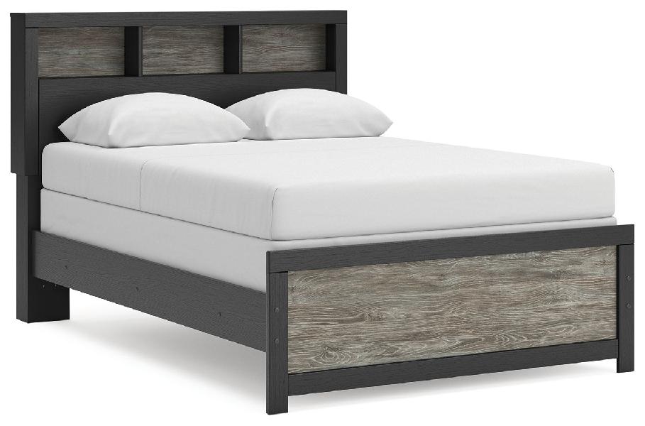 Image of Broachmyn - Full Bookcase Bed - Black / Gray
