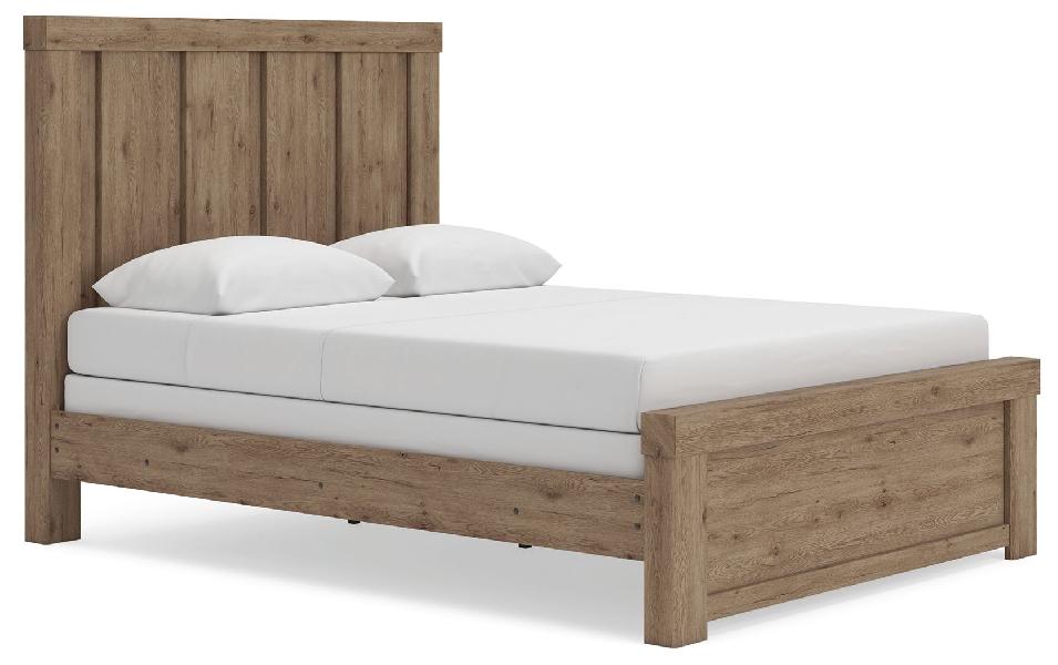 Image of Oliandon - Queen Panel Bed - Light Brown
