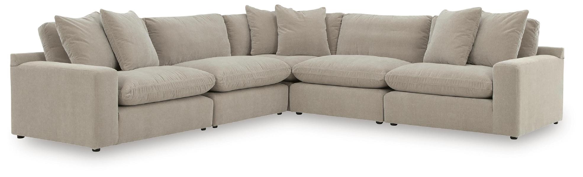 Image of Maxton Heights - 5-Piece Sectional - Pebble
