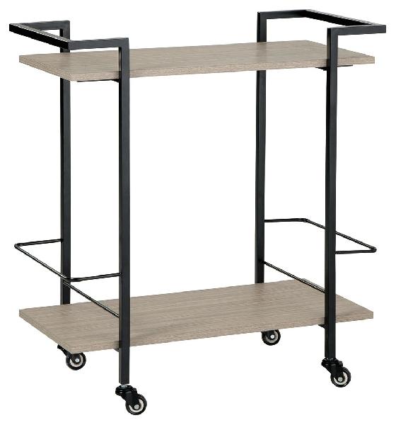 Image of Waylowe - Bar Cart - Brown / Black
