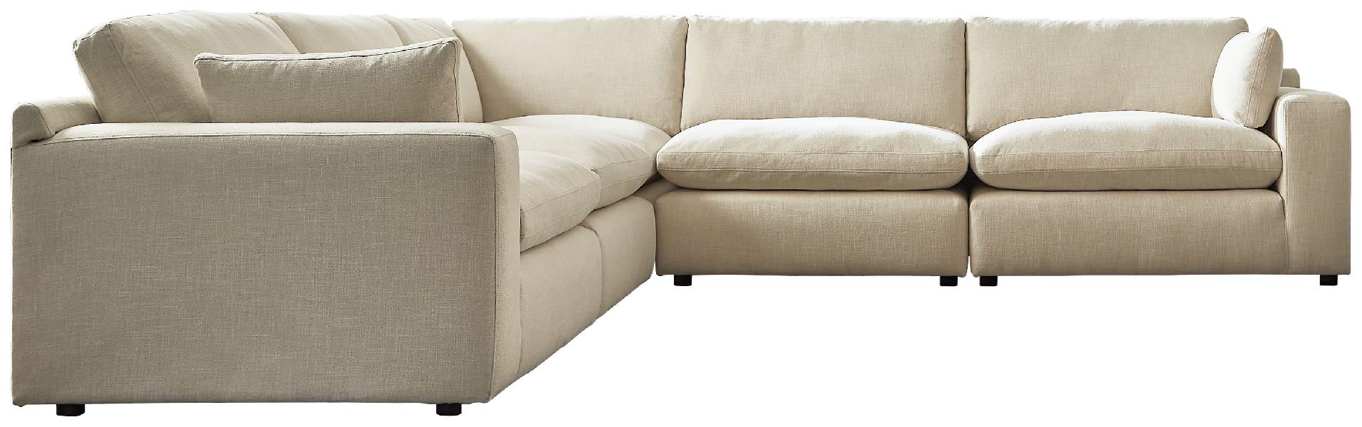 Image of Elyza - Corner Chairs 5 Pc Sectional - Linen