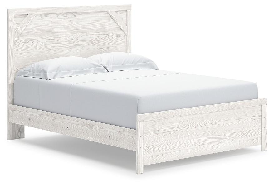 Image of Gerridan - Queen Panel Bed - White / Gray