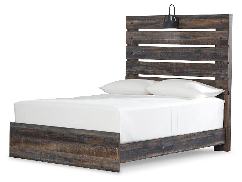 Image of Drystan - Full Panel Bed - Brown / Beige